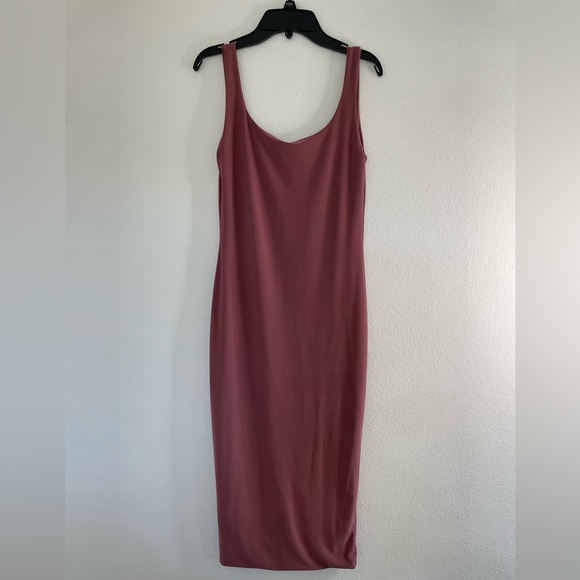 Lux LA Bodycon Midi Dress in Blush Pink - Picture 1 of 3